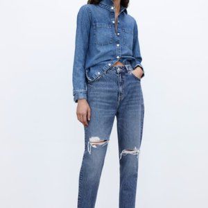 Ripped Mom Fit Jeans